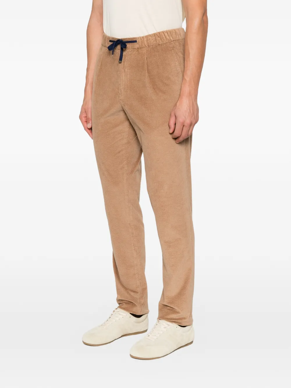 Drumohr Corduroy Drawstring Trousers in Neutrals, view 3