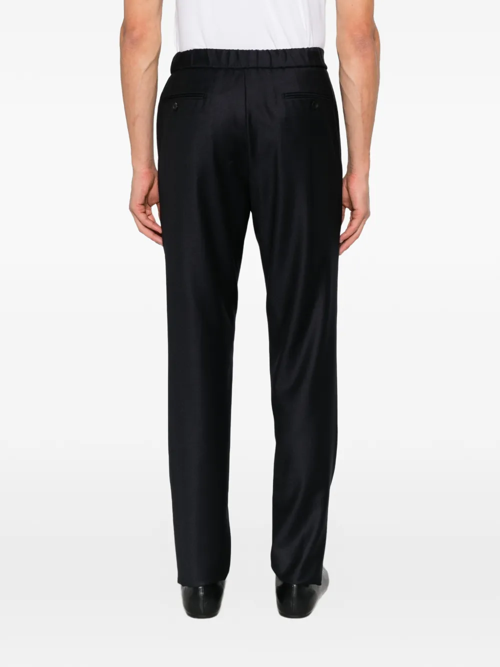 Drumohr Drawstring-waist Pleated Trousers in Blue, view 4