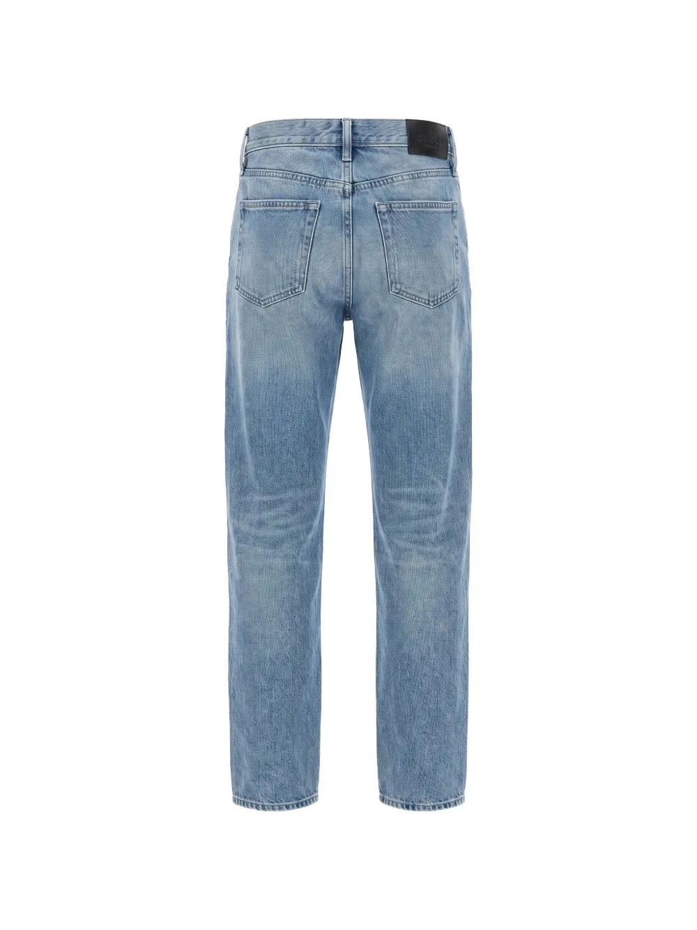 Gucci Horsebit jeans met whisker-effect Blauw