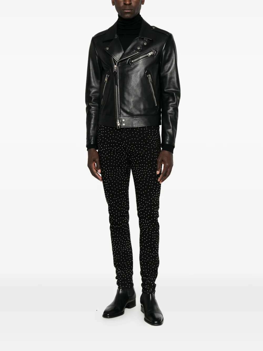 Balmain stud-embellished skinny jeans Zwart