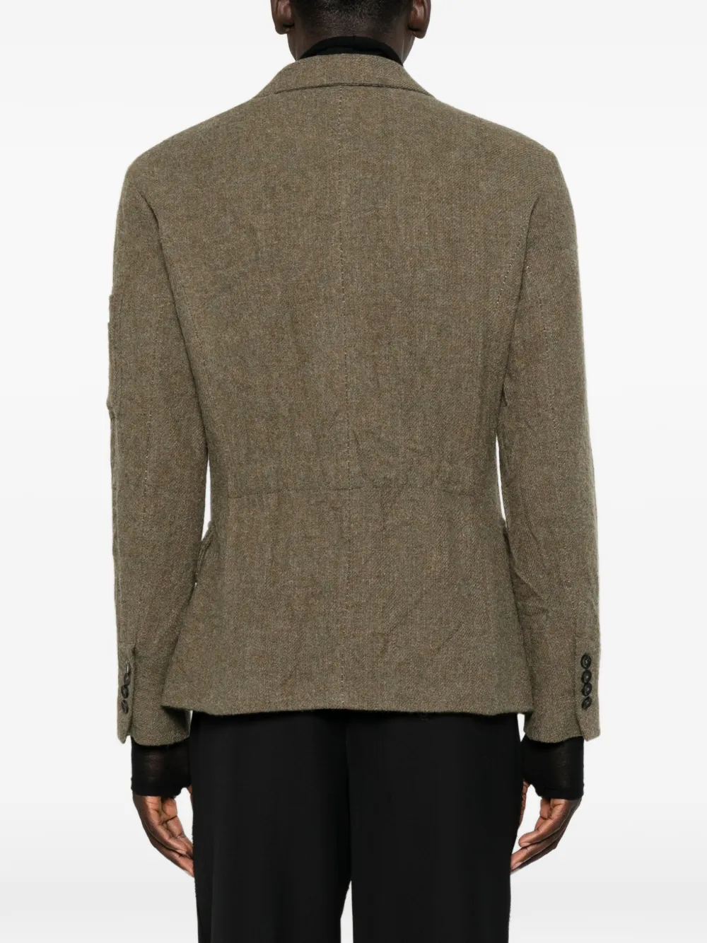 Masnada Militair jack met asymmetrische ritssluiting Groen