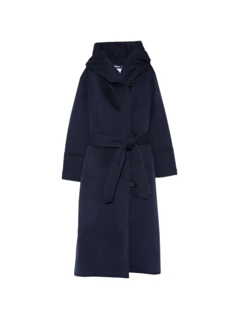 Norwegian Wool hooded belted coat