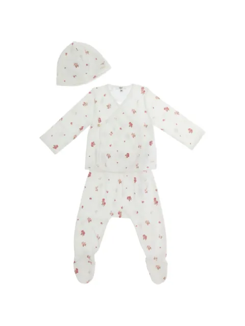 Chloé Kids floral-print pajama (set of three)