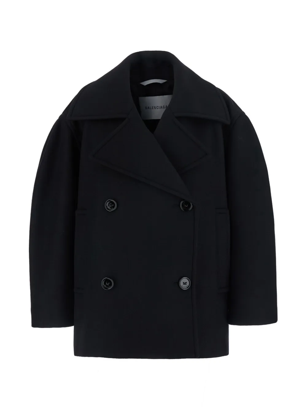 Balenciaga double-breasted coat - Nero