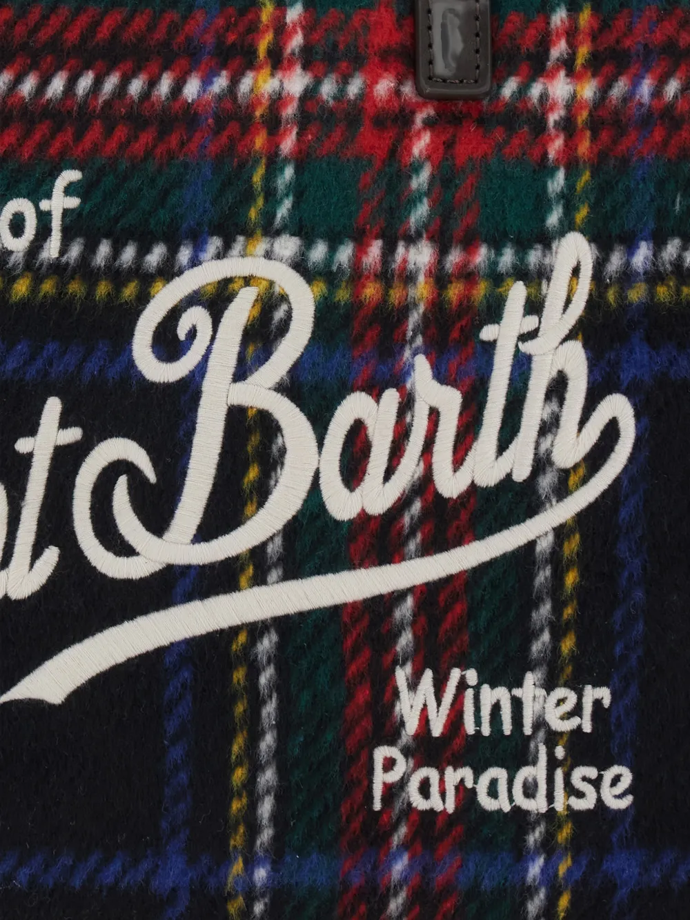 MC2 Saint Barth Shopper met tartan ruit Zwart