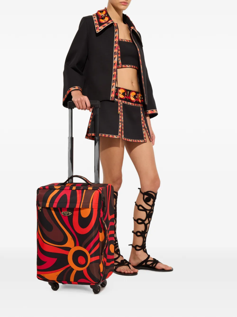 PUCCI Trolley met Marmo-print Zwart