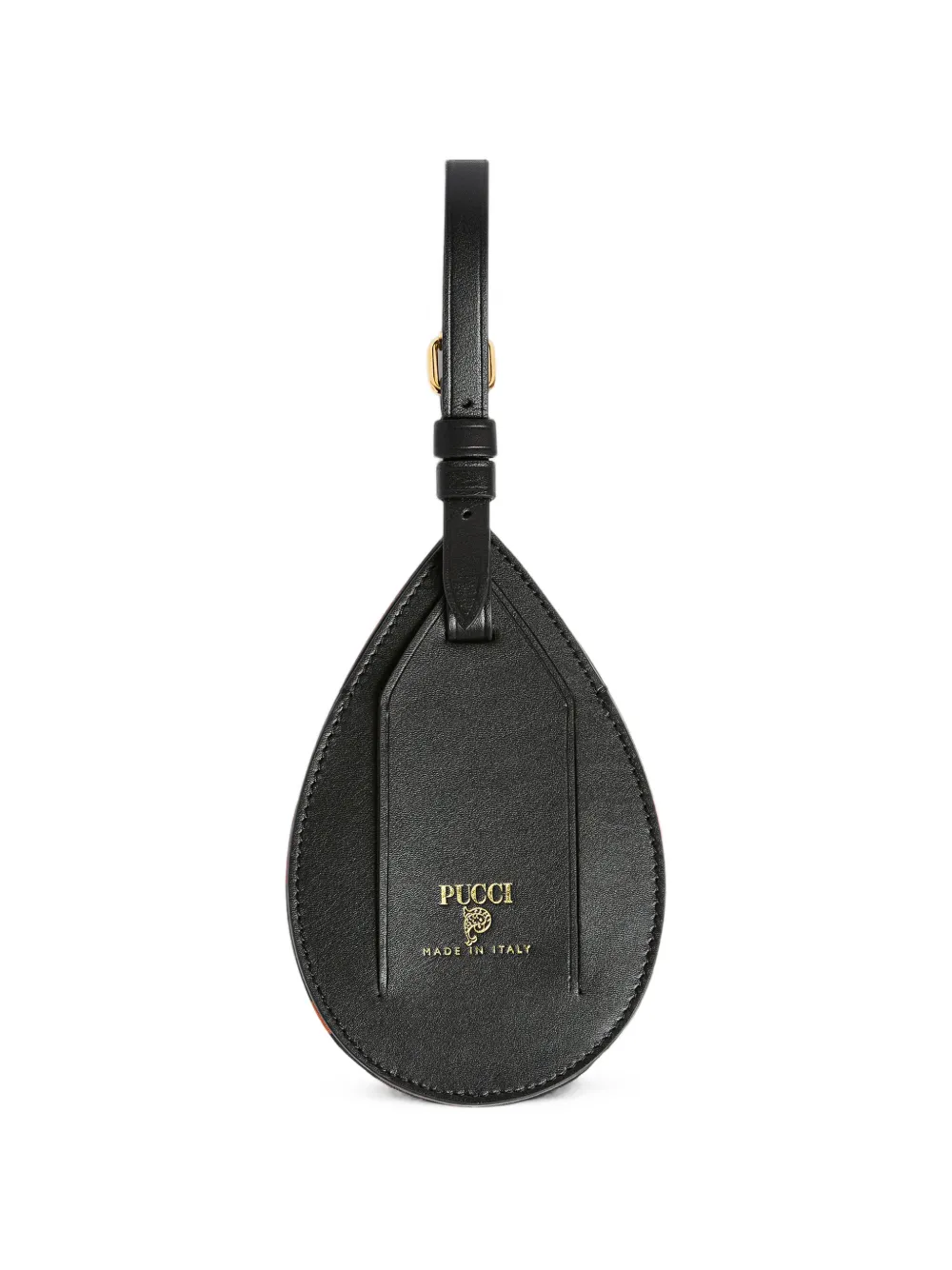 Pucci Marmo-print Luggage Name Tag In Schwarz