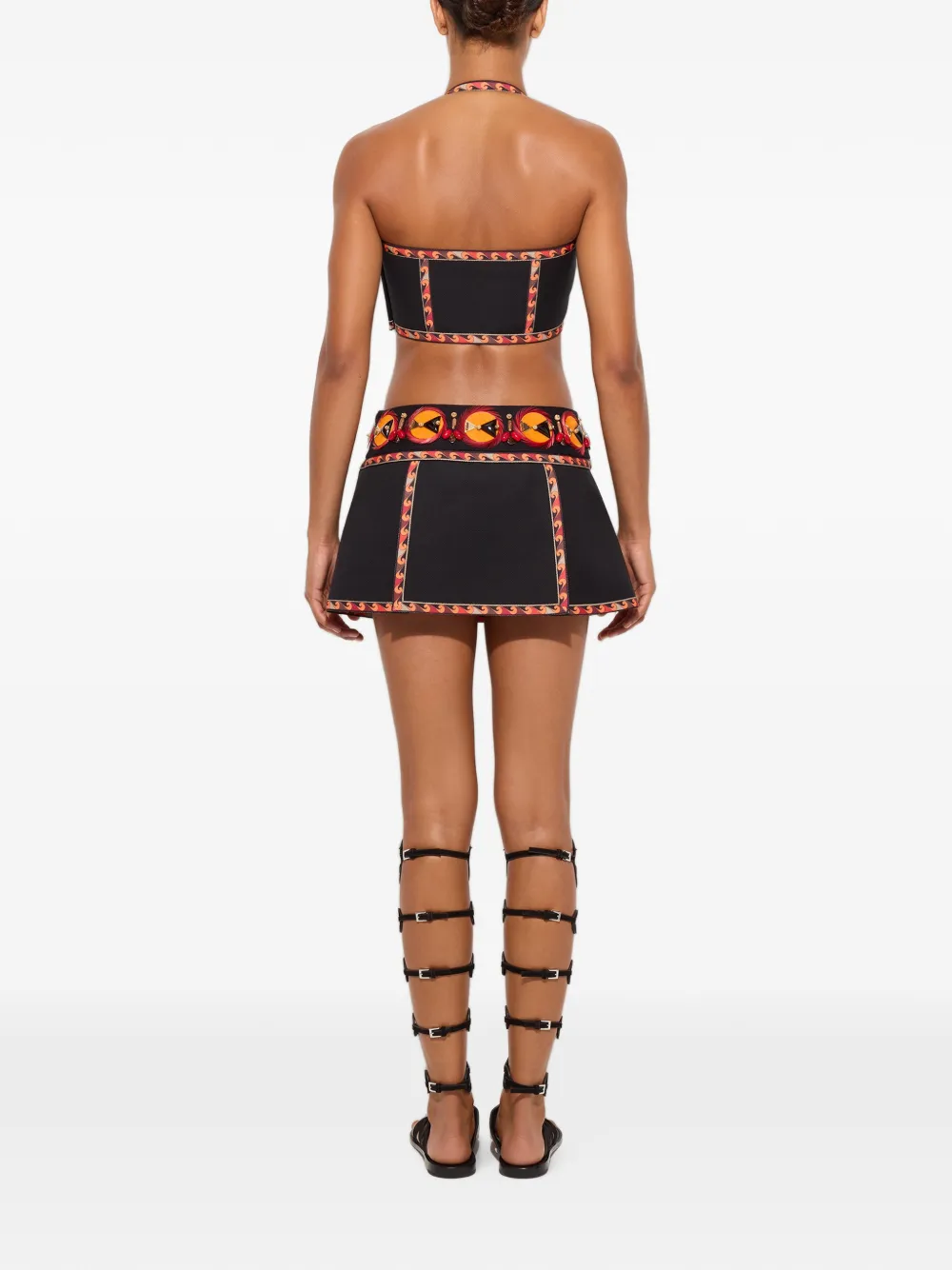 PUCCI Piquet katoenen top Zwart