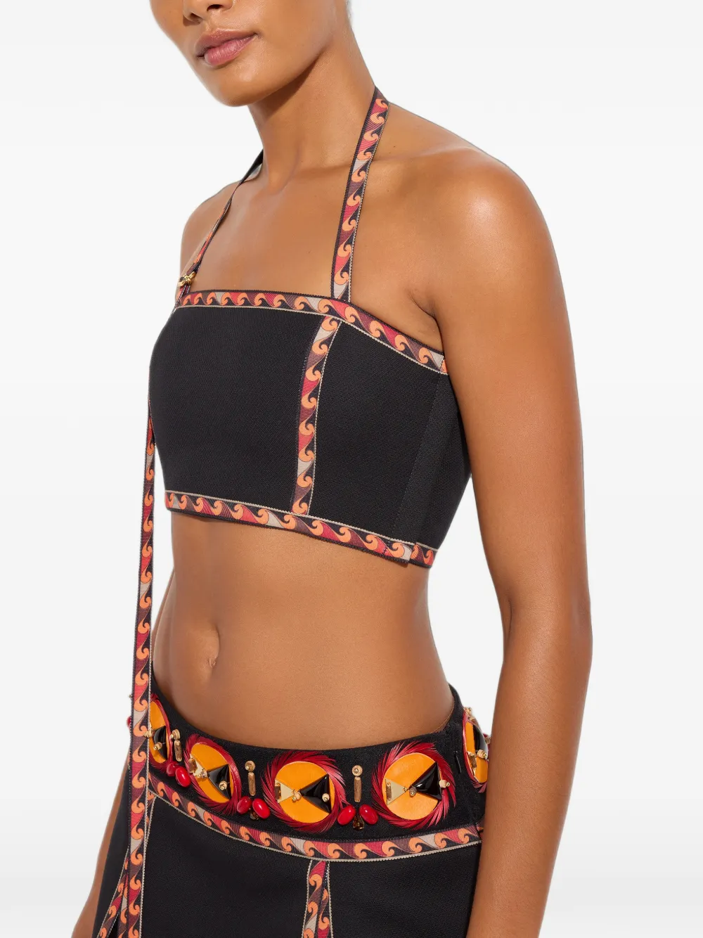 PUCCI Piquet katoenen top Zwart