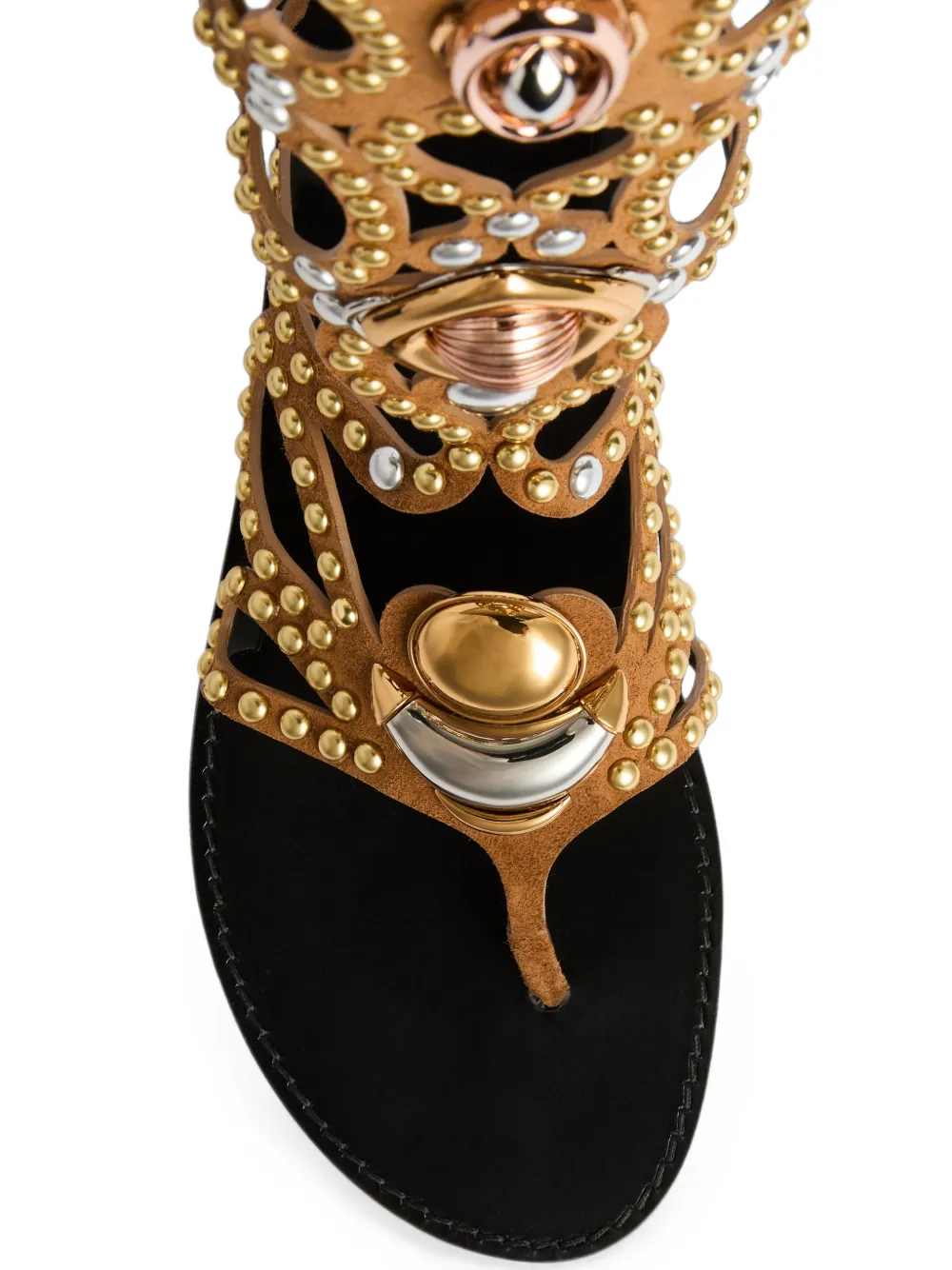 PUCCI Embellished Gladiator Sandals in Brown, view 3
