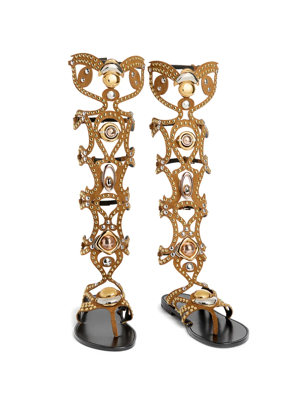 PUCCI Embellished Gladiator Sandals in Brown, view 2