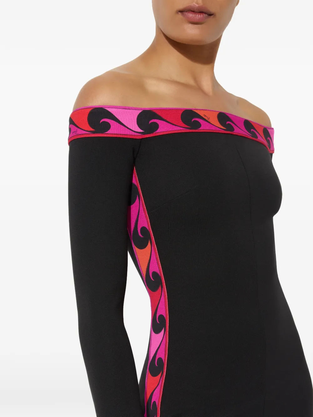 PUCCI Jumpsuit met contrasterende halslijn Zwart