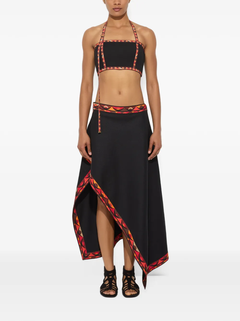 PUCCI Katoenen sjaalrok Zwart