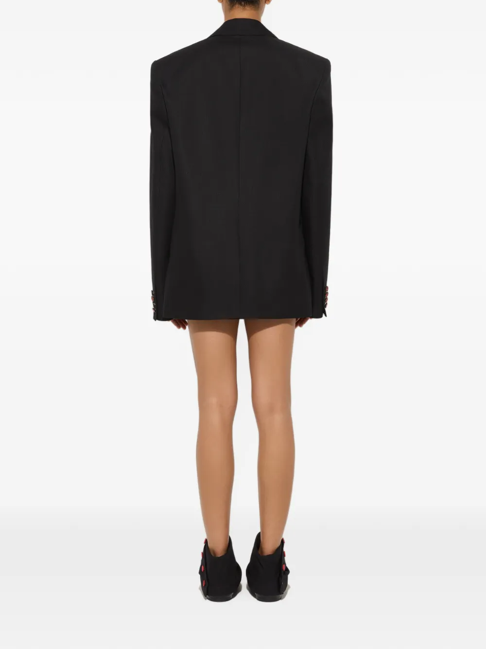 PUCCI Oversized Cotton Blazer in Black, view 4