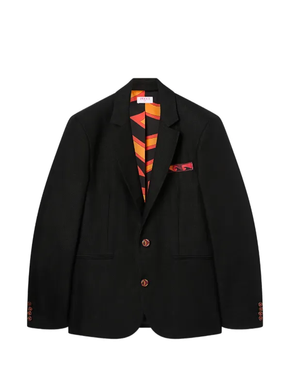 Pucci Oversized Cotton Blazer in Black