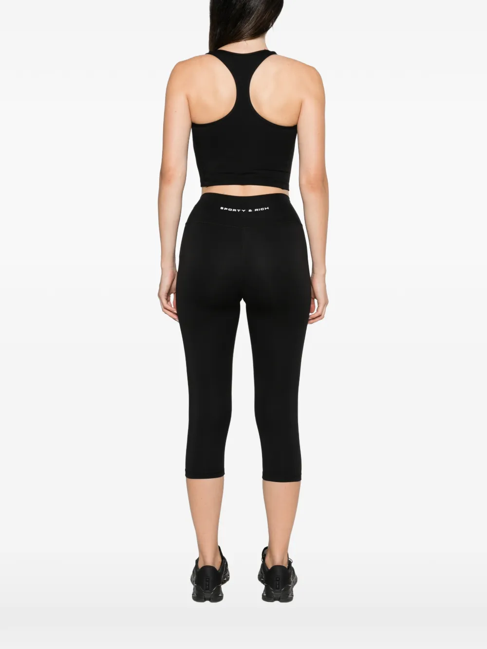 Sporty & Rich Tanktop met logoprint Zwart