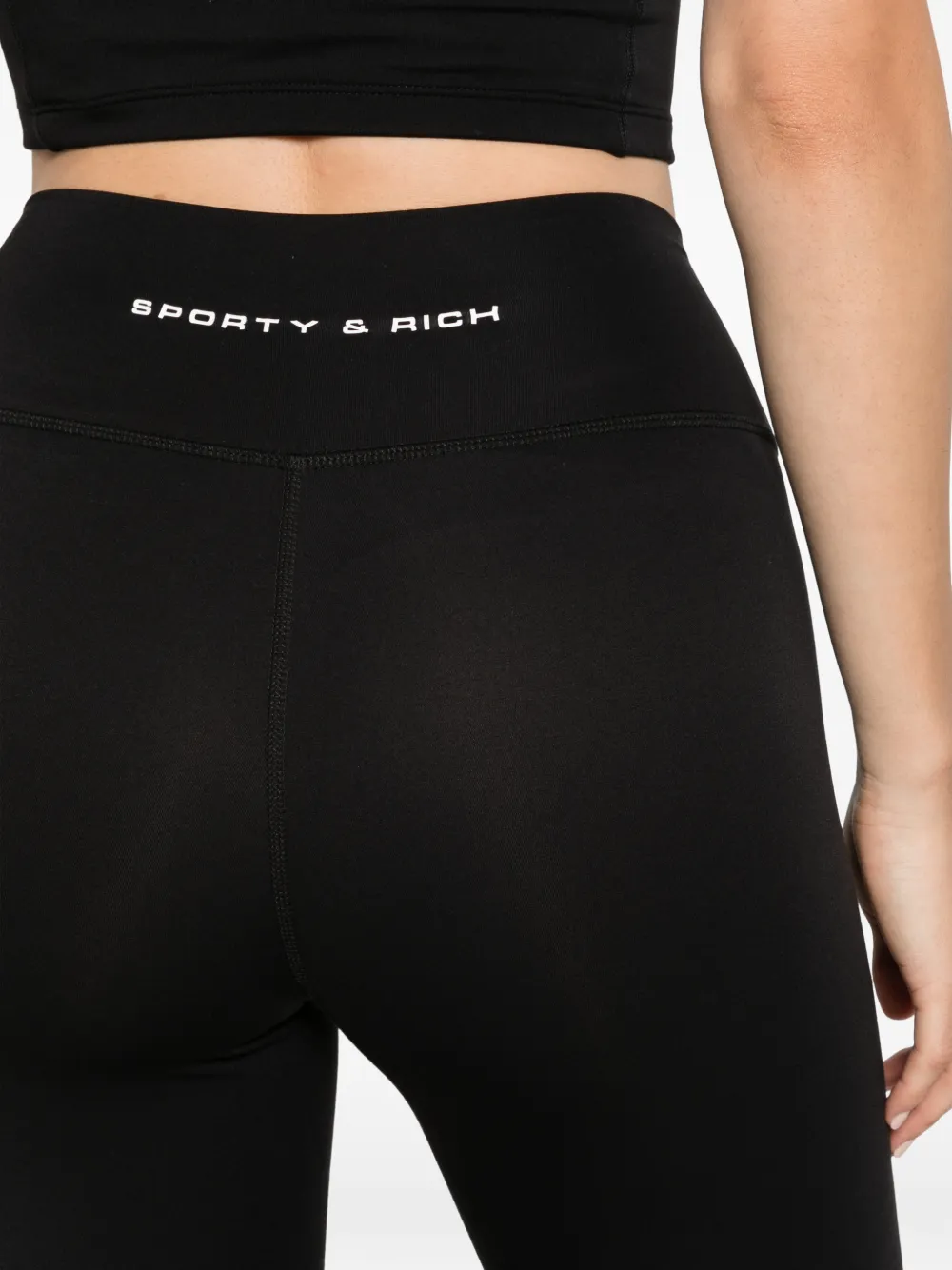Sporty & Rich Cropped legging Zwart