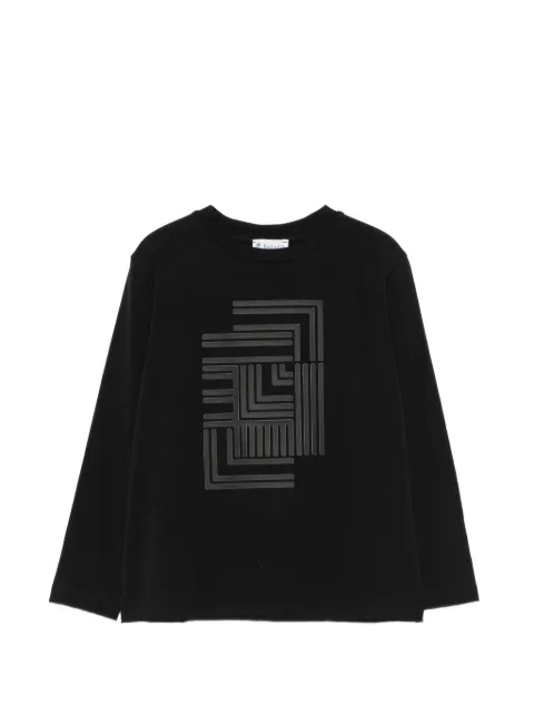 LALALU geometric-print long-sleeve T-shirt