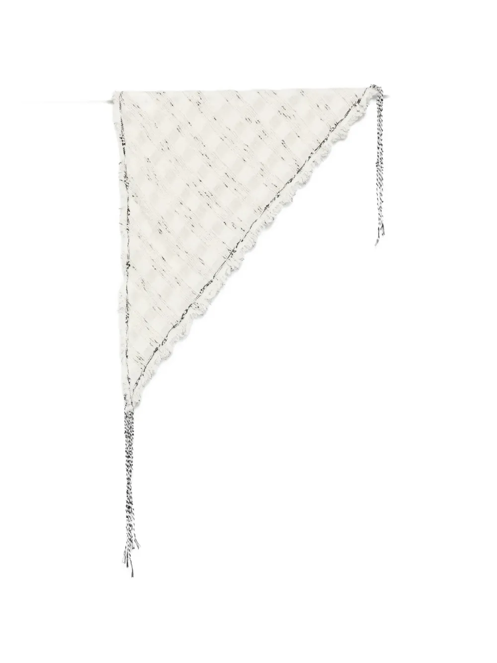 Faliero Sarti fringed triangular scarf