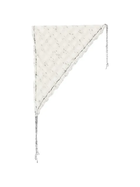 Faliero Sarti fringed triangular scarf