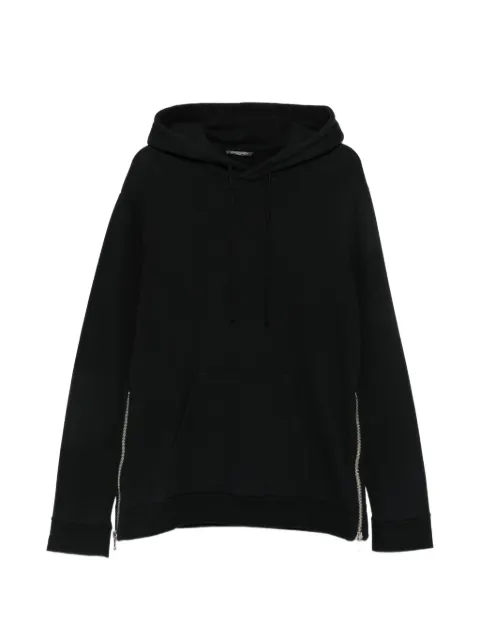 Balmain side-zip drawstring hoodie
