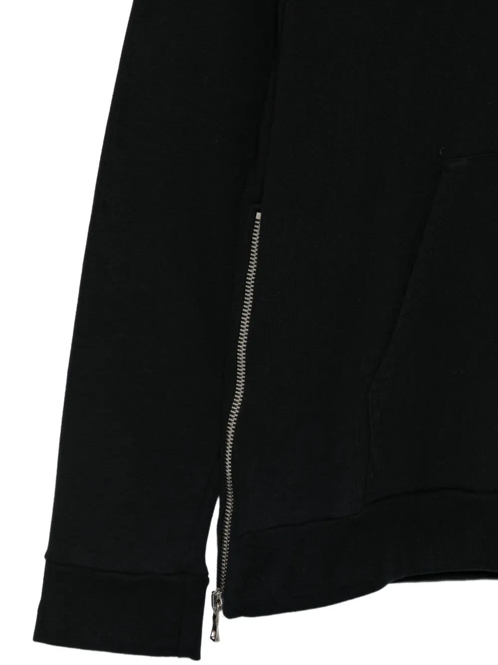 Balmain Hoodie met trekkoord en rits aan de zijkant Zwart