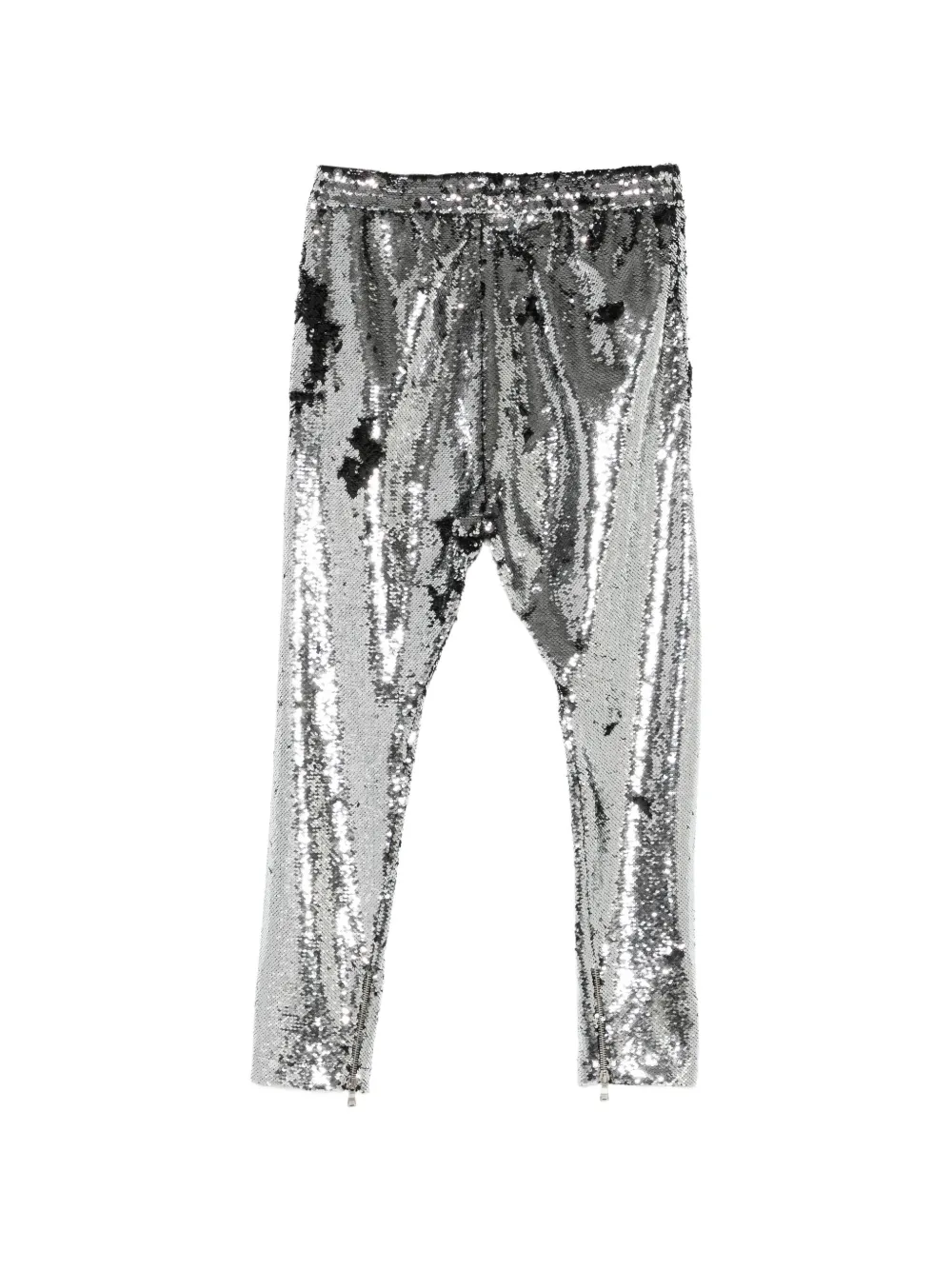 Balmain Broek met pailletten en trekkoord Zilver