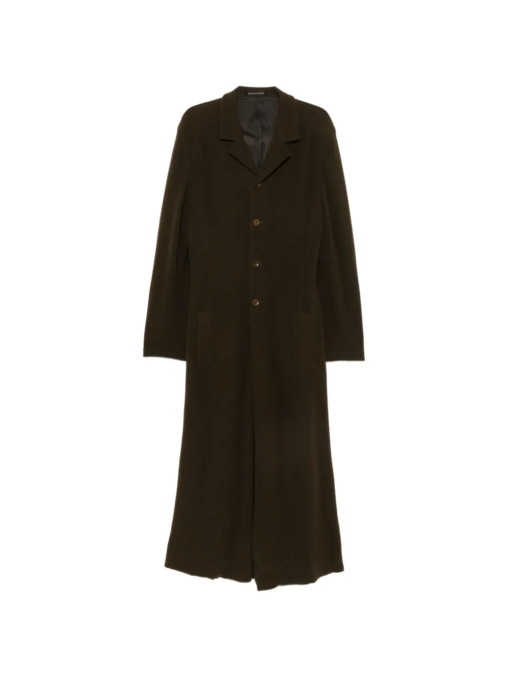 Yohji Yamamoto single-breasted notched-lapels coat