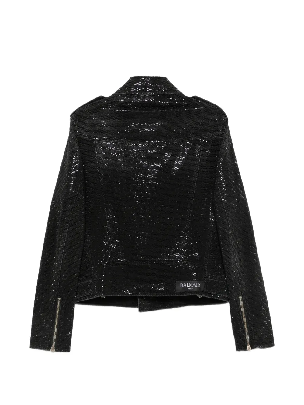Balmain Bikerjack met glazen stippen Zwart