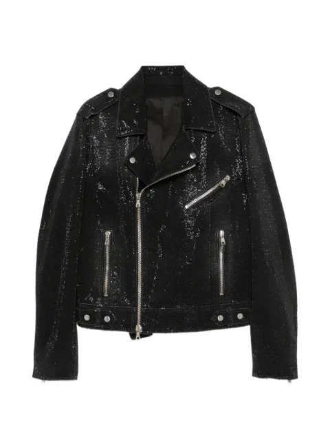 Balmain glass-dot biker jacket