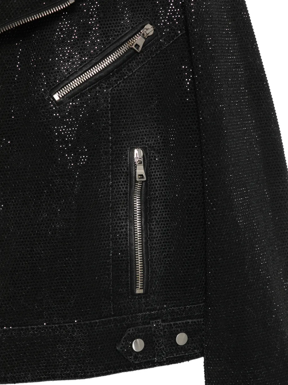 Balmain Bikerjack met glazen stippen Zwart