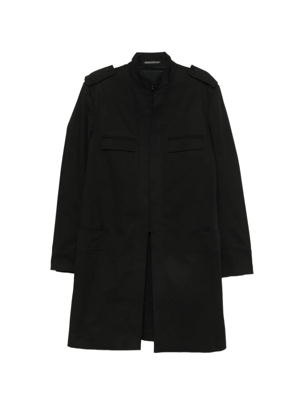 Yohji Yamamoto epaulette-detail high-neck jacket