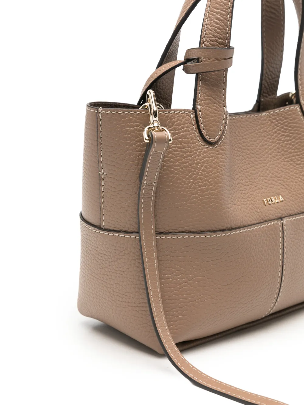 Furla Leren shopper Beige