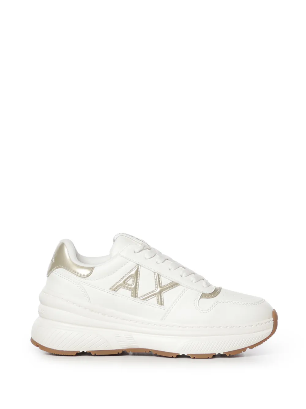 Armani Exchange logo-patch chunky-sole sneakers - Weiß