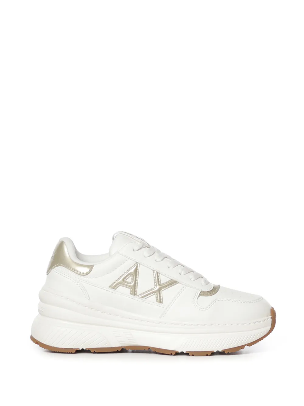 Armani Exchange logo-patch chunky-sole sneakers - Bianco