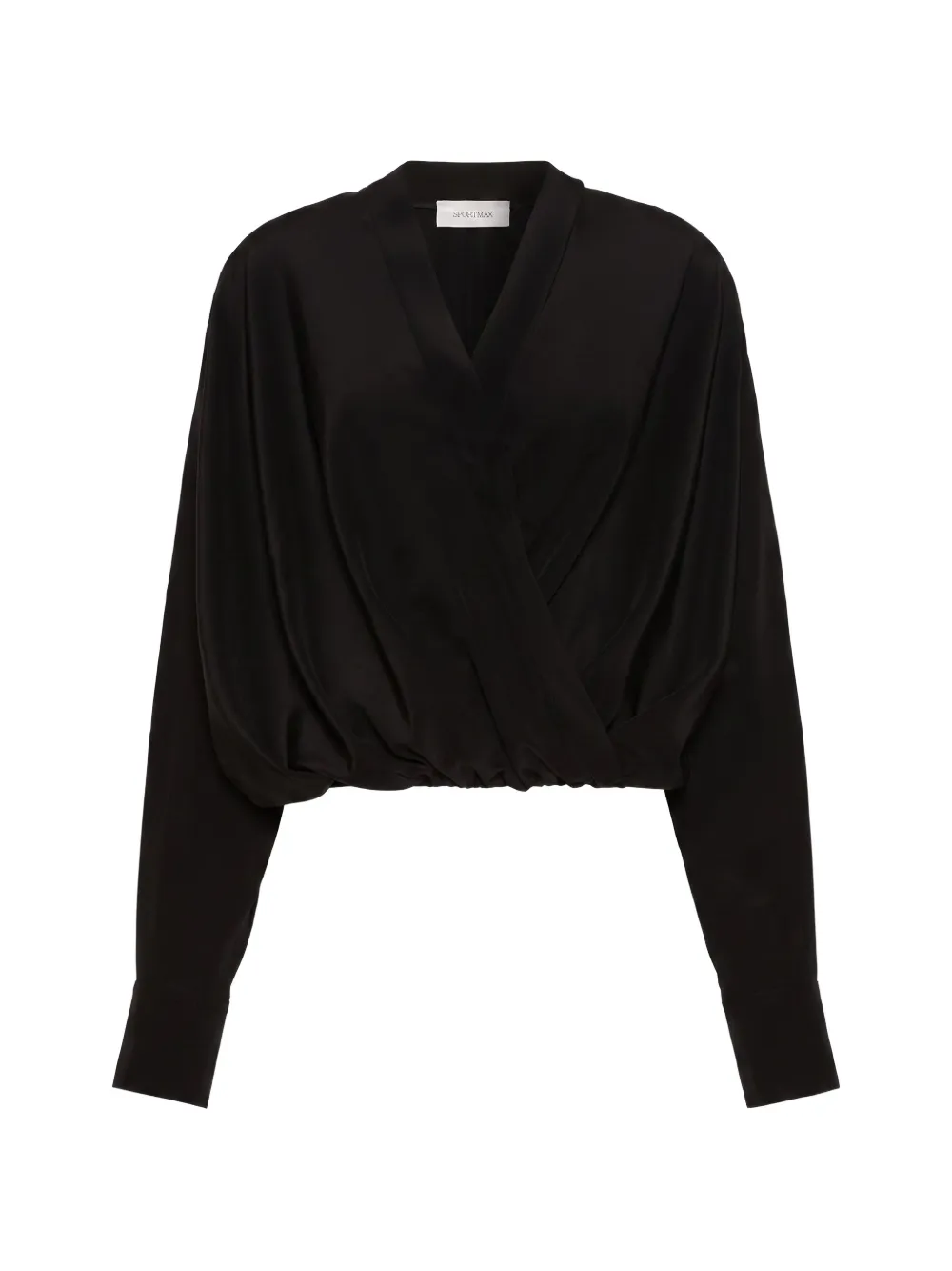 Sportmax wrap-style silk shirt - Noir Sportmax wrap-style silk shirt - Noir