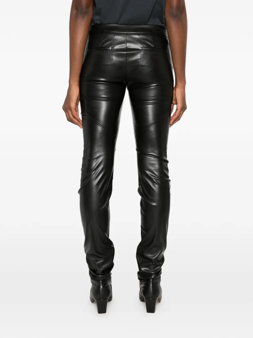 Aniye By Caly broek van imitatieleer met rits Zwart