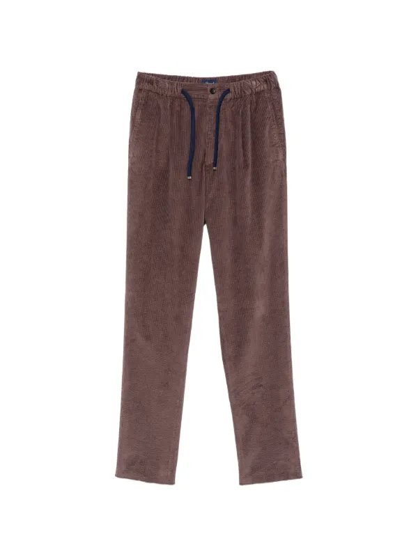 Drumohr Corduroy Drawstring Trousers in Brown