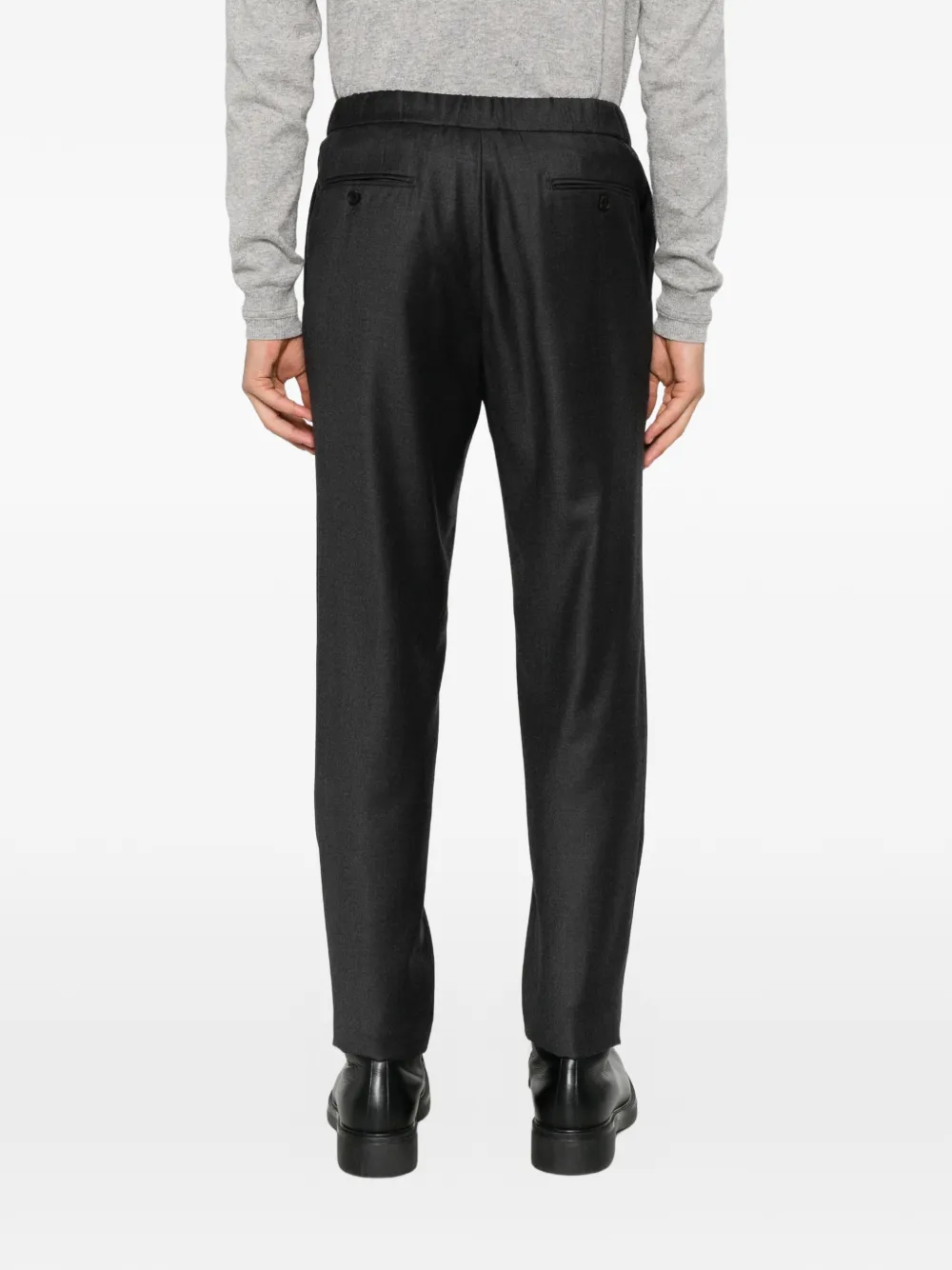 Drumohr Drawstring Pleated Trousers in Grey, view 4