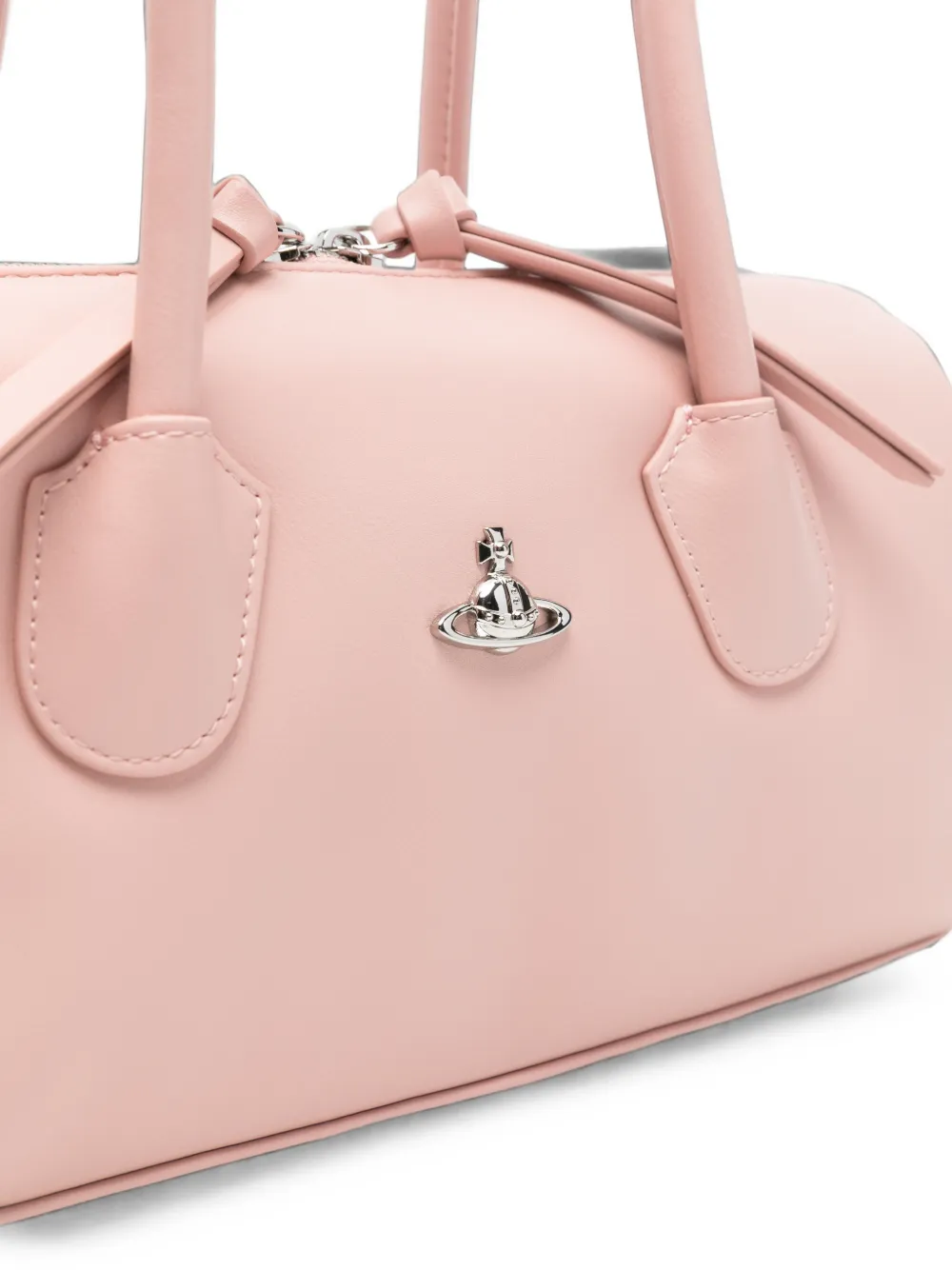 Vivienne Westwood Polly Bowling leren schoudertas met Orb-plakkaat Roze
