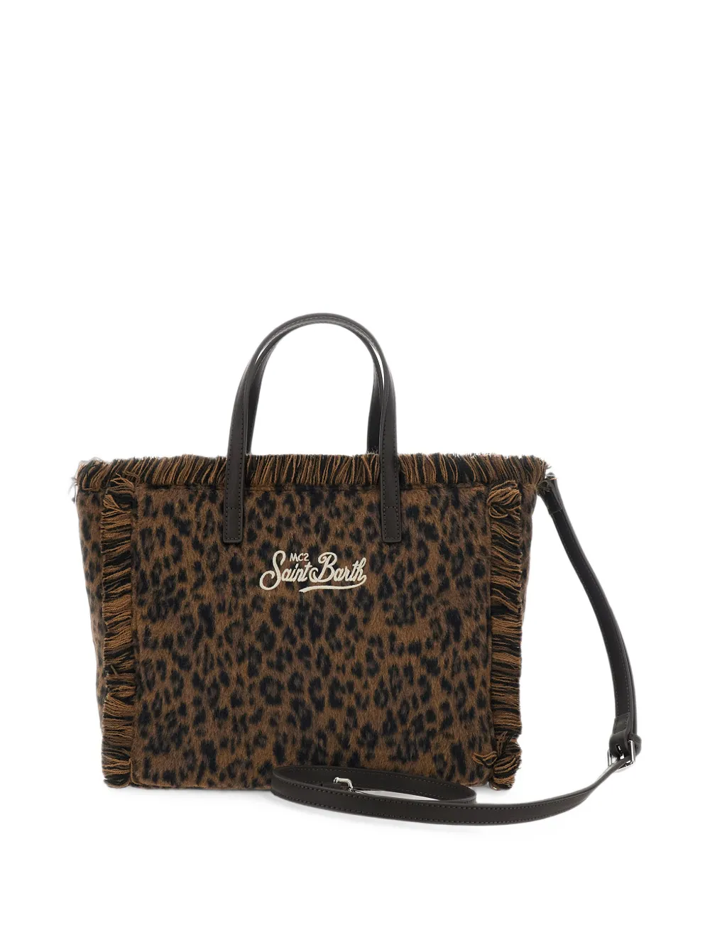 MC2 Saint Barth Shopper met luipaardprint Bruin