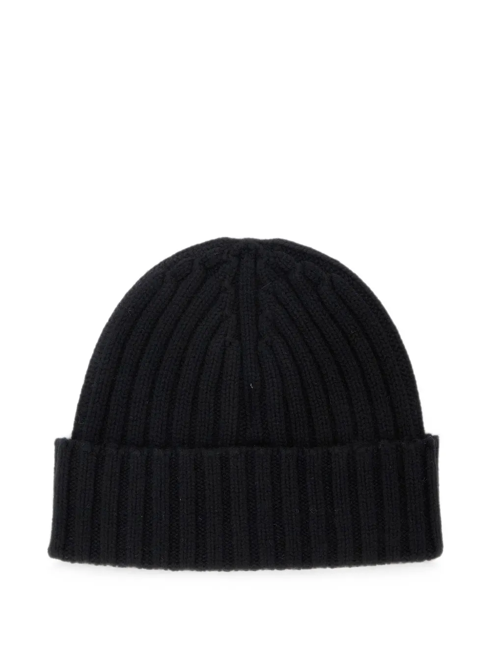 MC2 Saint Barth Kids logo-embroidered ribbed beanie hat Zwart