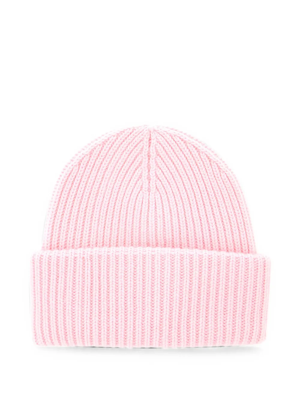 MC2 Saint Barth Kids Ribgebreide muts met logo-patch Roze