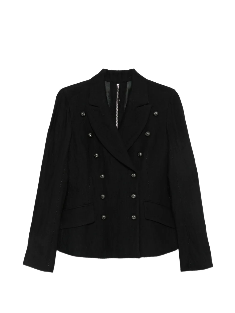 Masnada Double-breasted Zip-back Jacket In Black