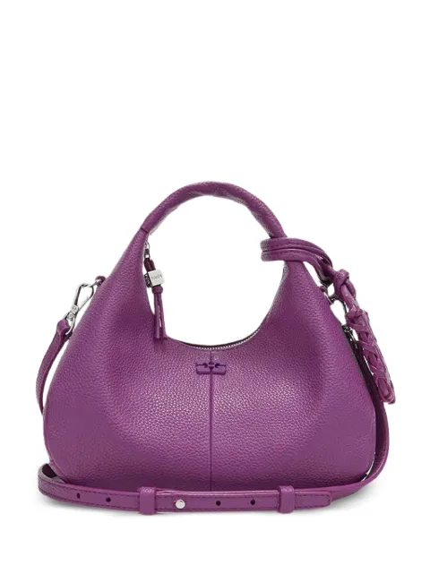 GANNI mini Hobo grained-leather tote bag