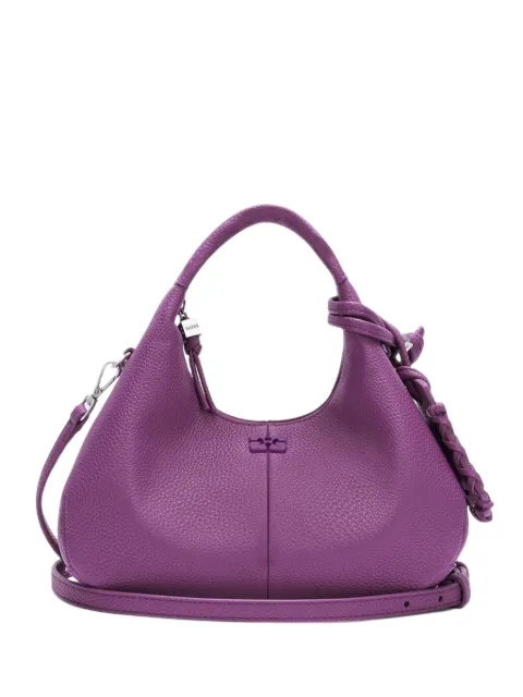 GANNI Mini Tote Bag aus gekörntem Leder