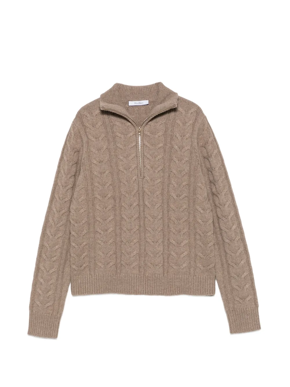 Max Mara Libero cable-knit quarter-zip sweater
