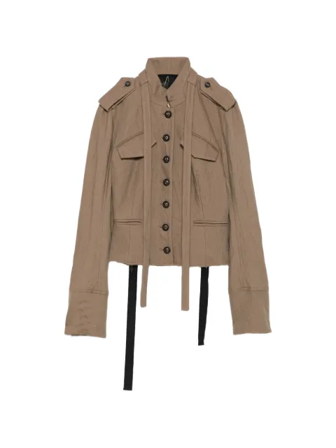 Masnada button-up epaulette jacket