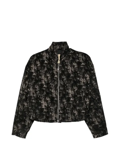 Masnada abstract-pattern zip-up jacket