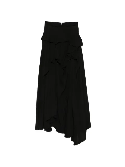 Marc Le Bihan ruffled frayed skirt